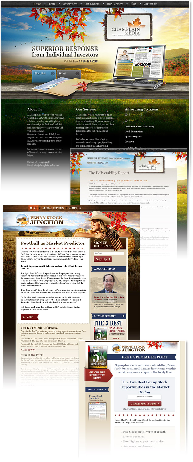 Financial advertising webstie design