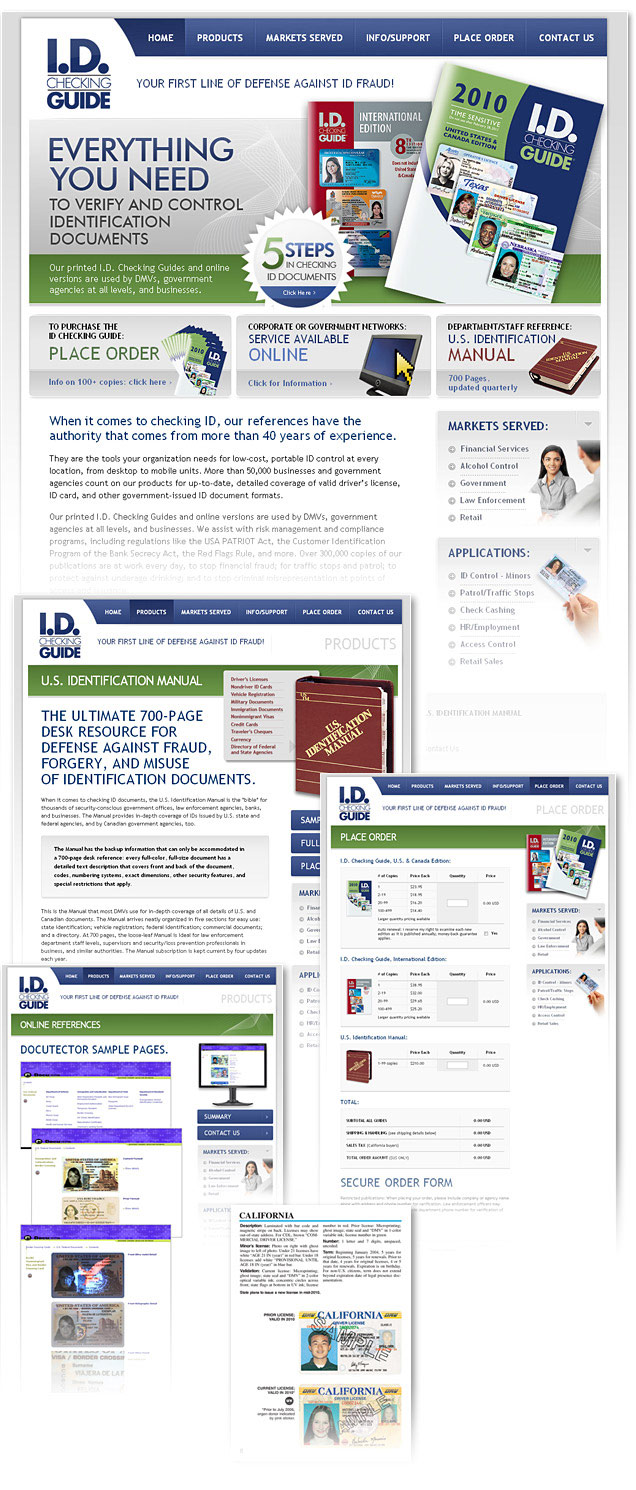 Government agency products website design