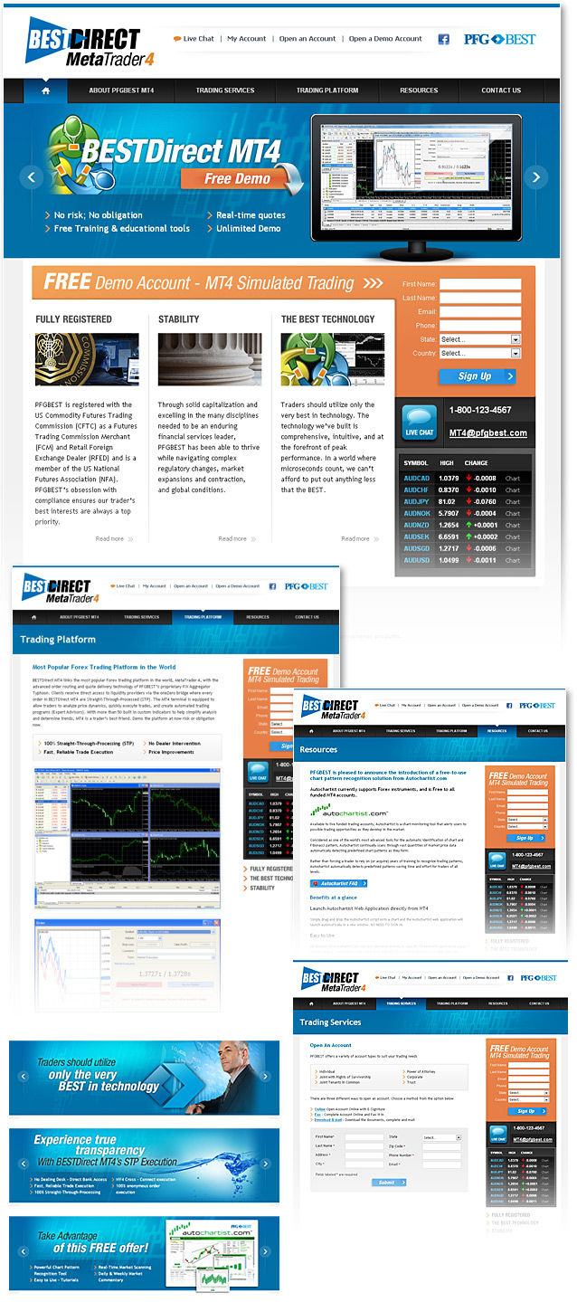 Metatrader website design