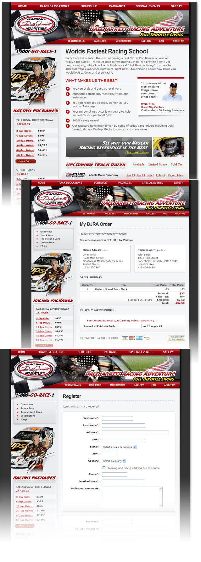 nascar website design