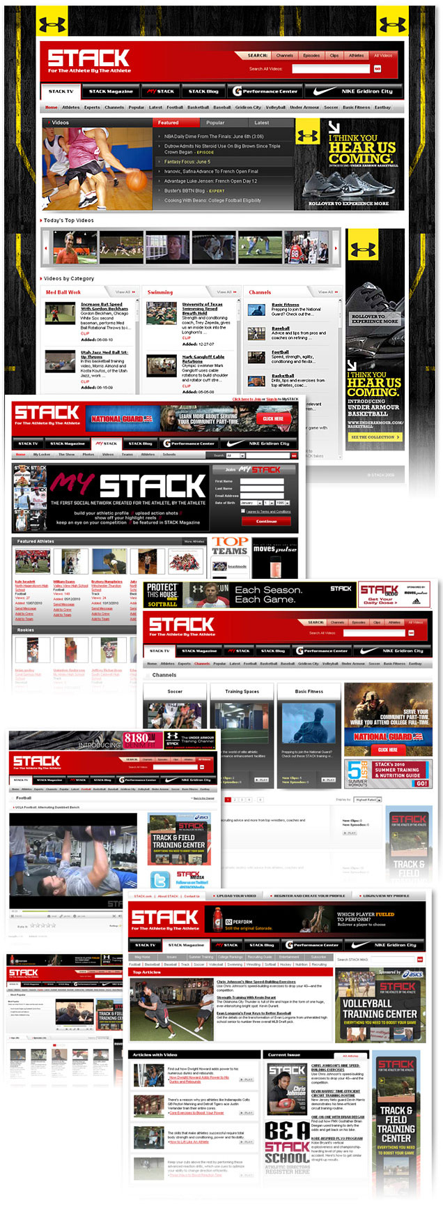 Sports magazine website design