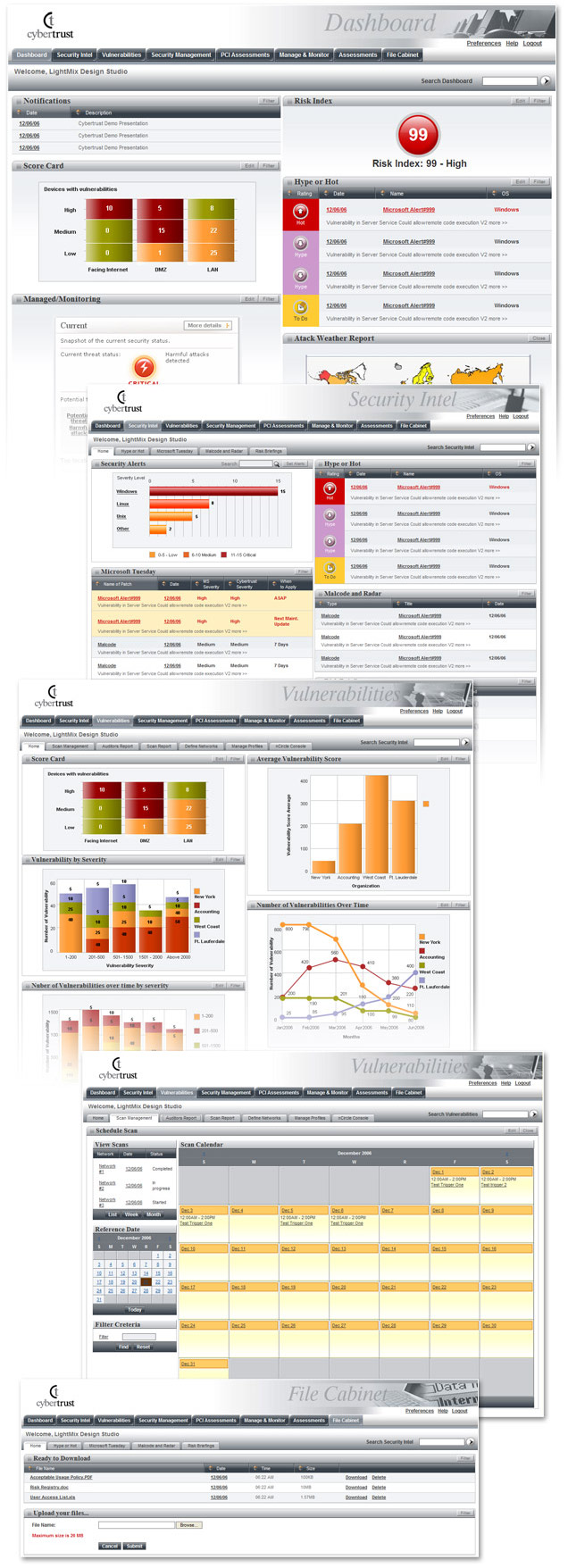 Web interface design