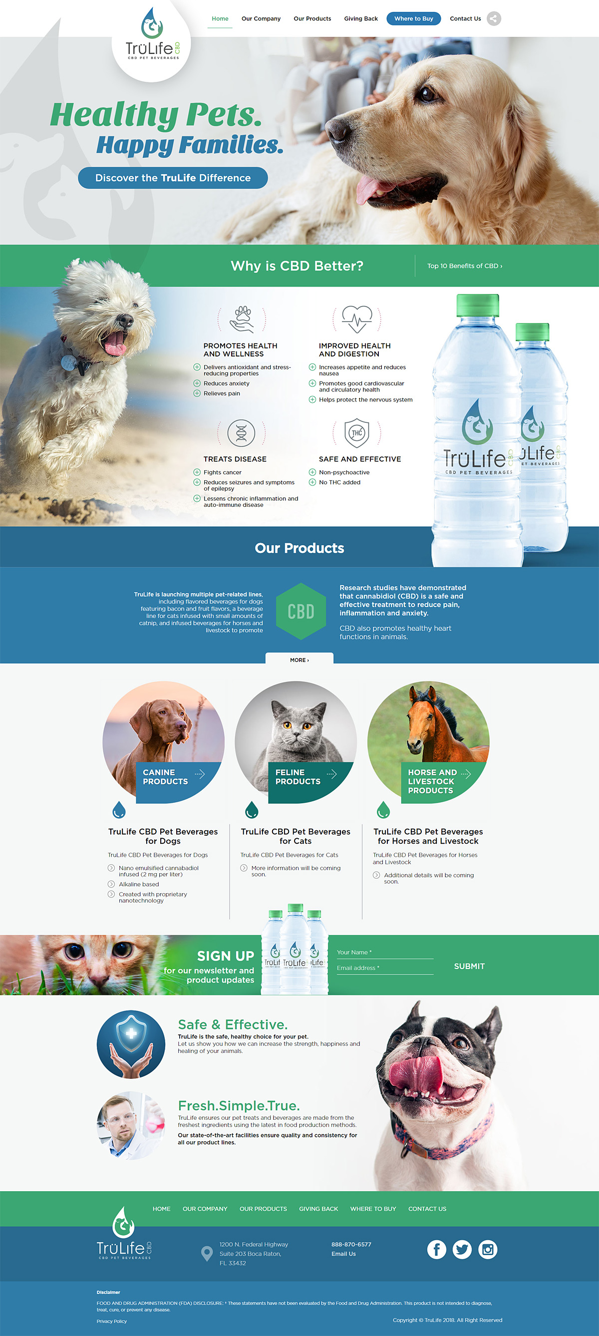 Pet Care Products Website Design - TruLife - LightMix