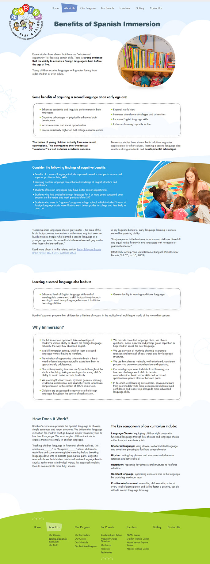 childcare website design