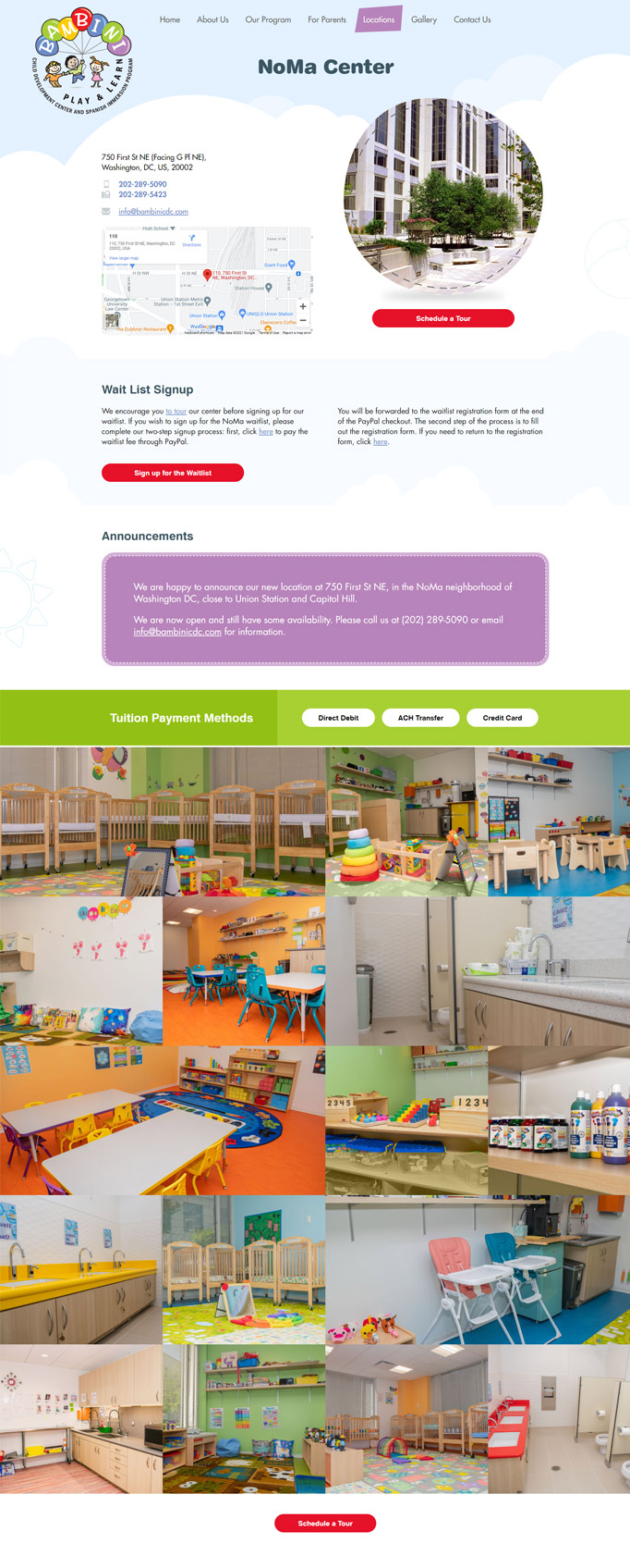 preschool website development