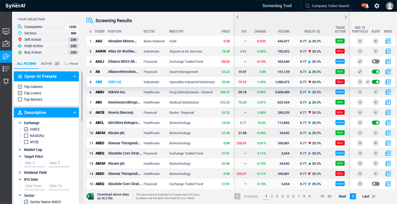 Financial UI design