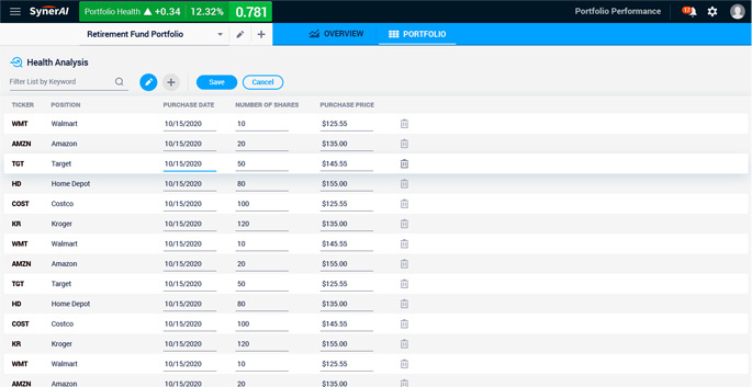 UI for financial app