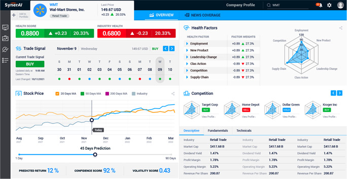 UI design for financial application