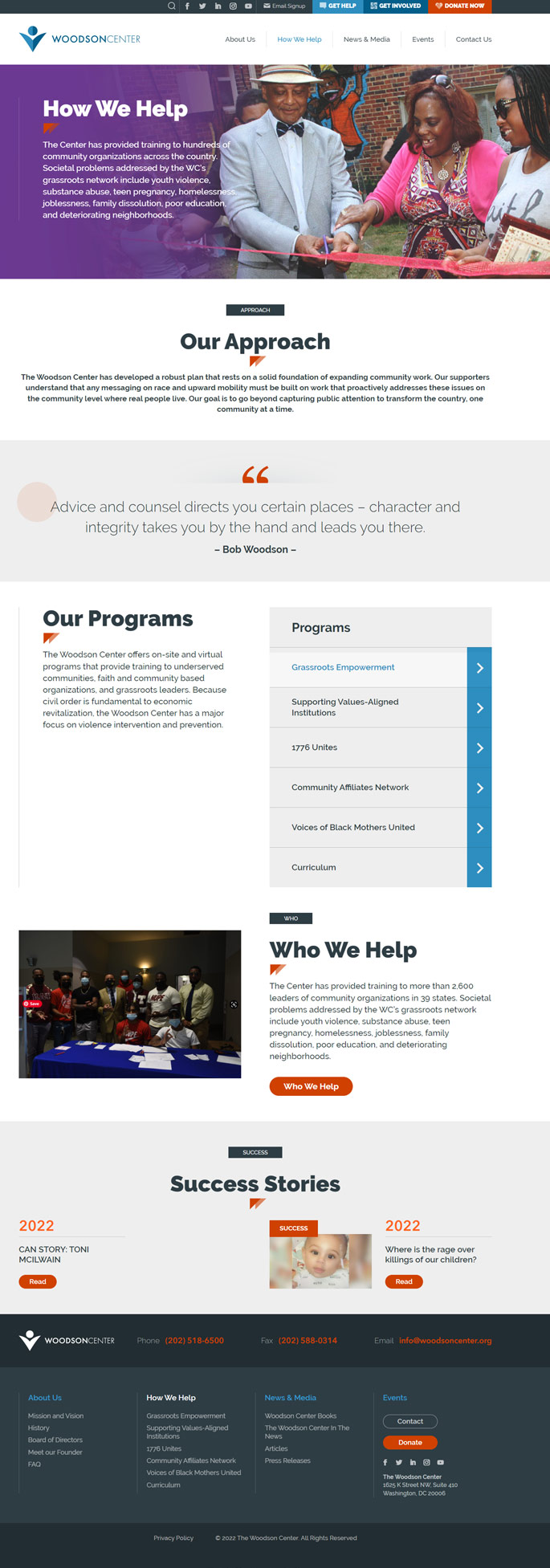 Non-profit website design