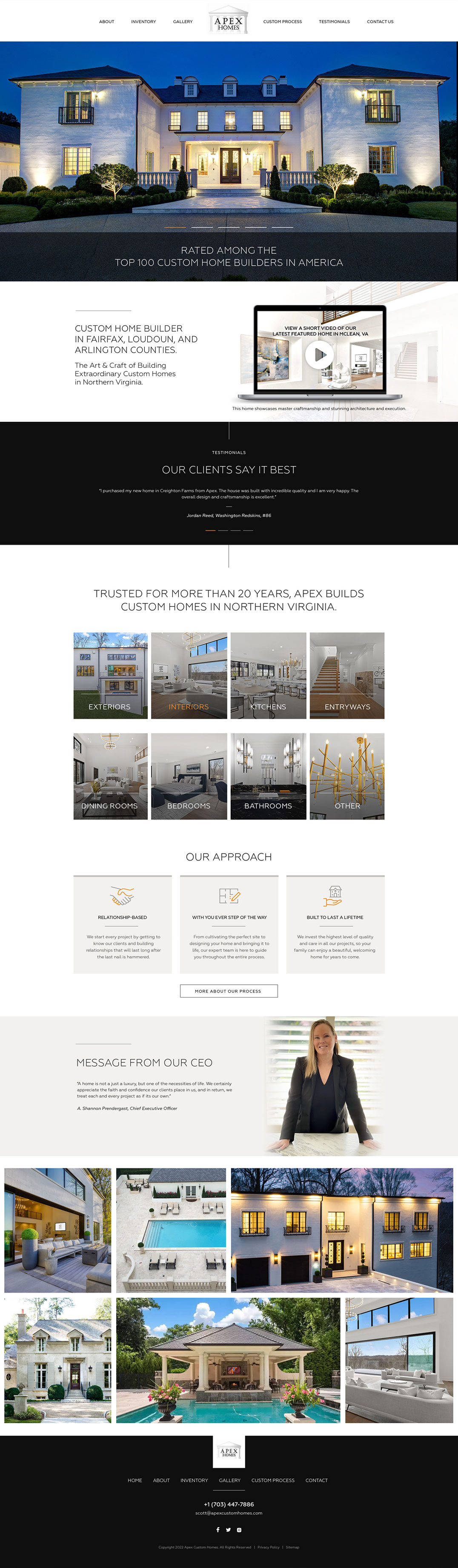 Home builder website design Virginia