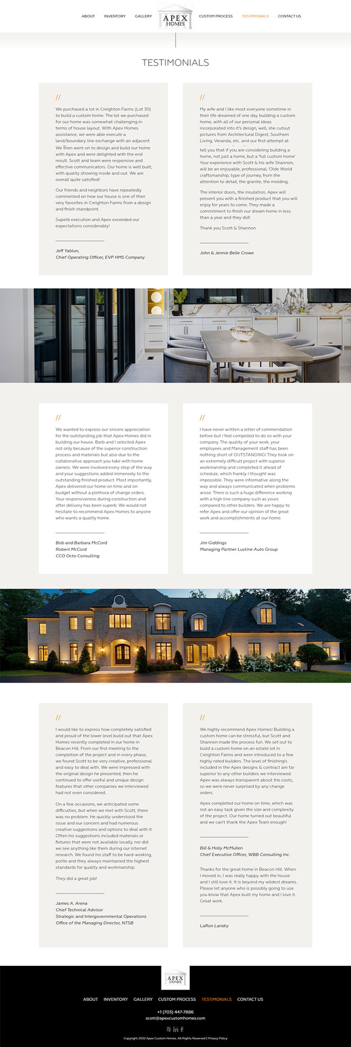 Homes builder web design