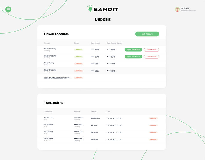 financial app ui design