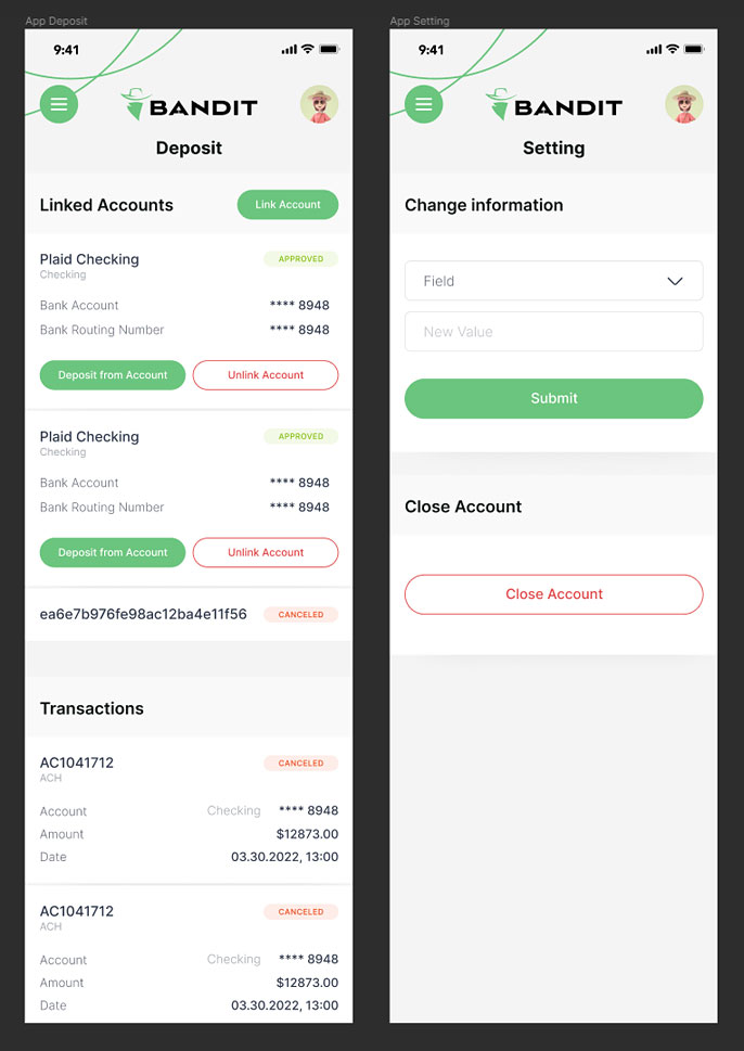 stock trading app ui design