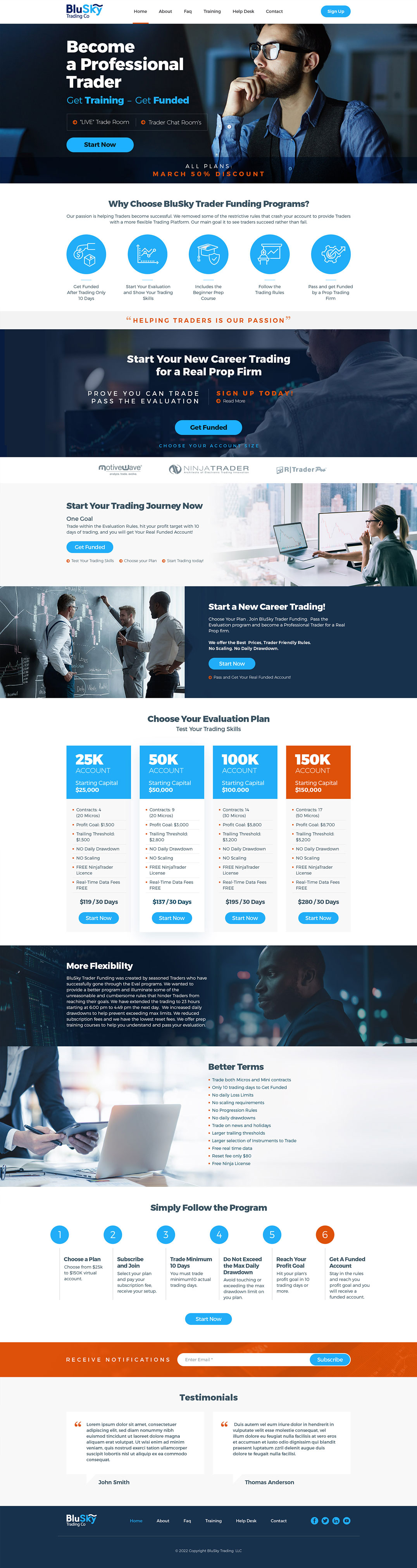 investment web design