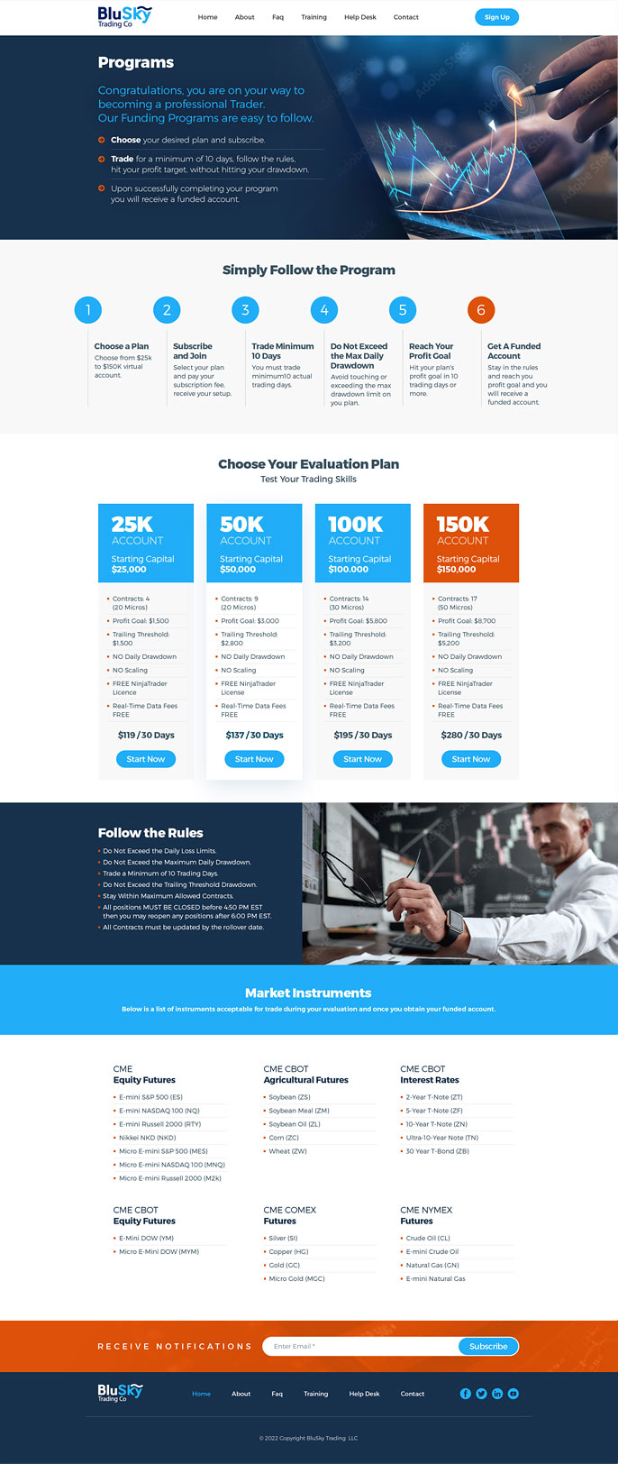 investment web design