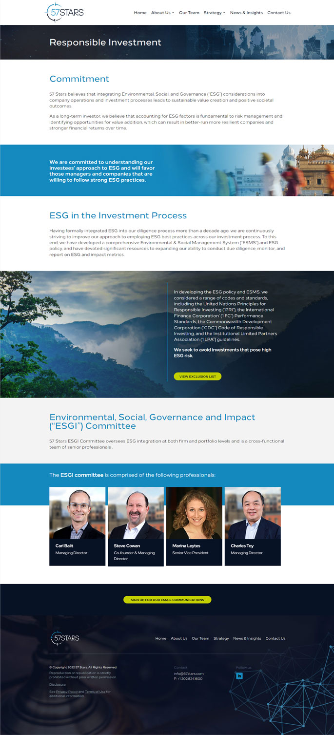 Alternative Asset Management web design