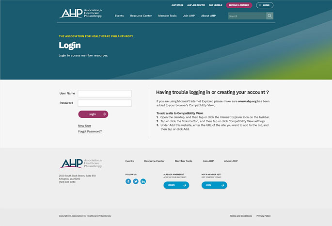 Washington DC association UIUX design