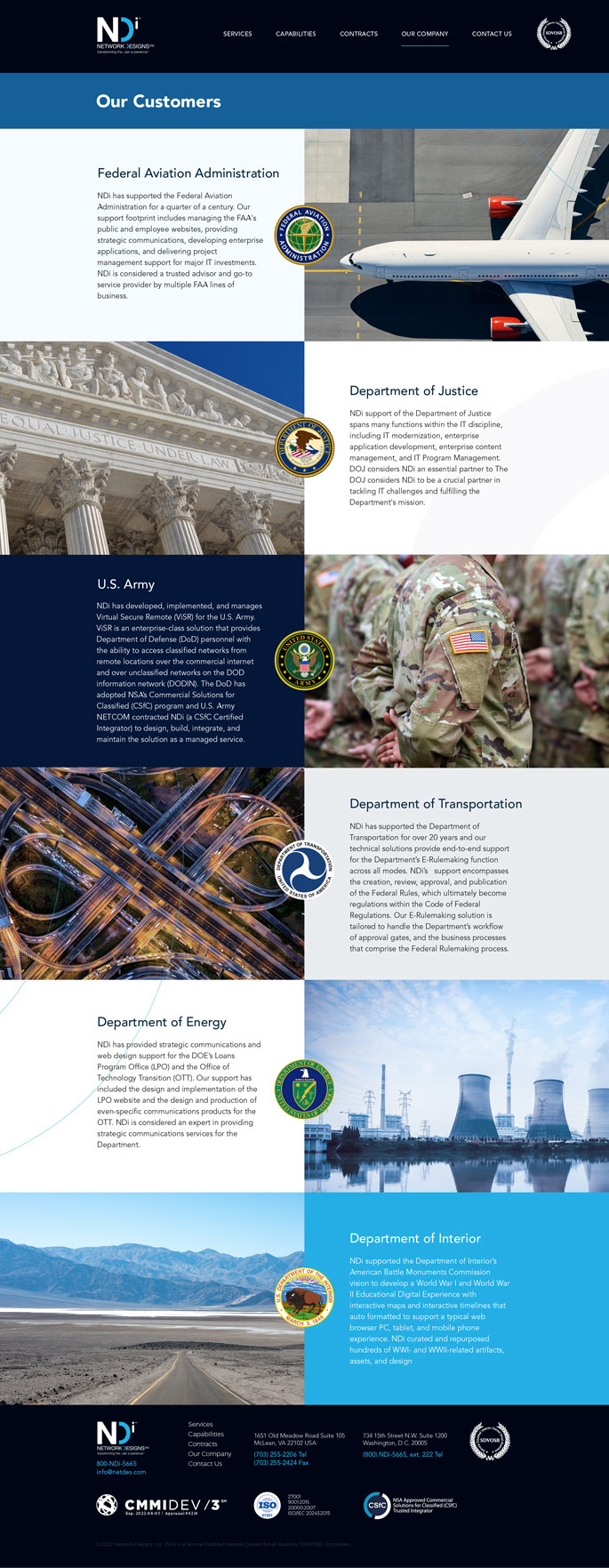 IT Government Contractors branding and web design