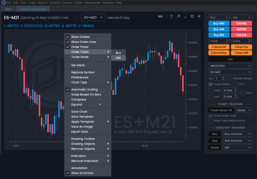 Trading platform UI design