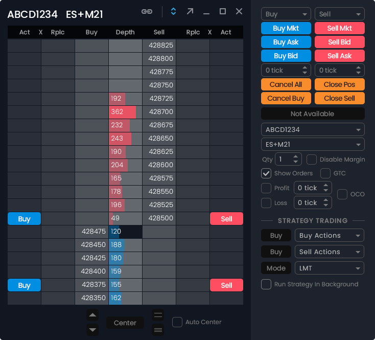 Commodity Trading platform UI design