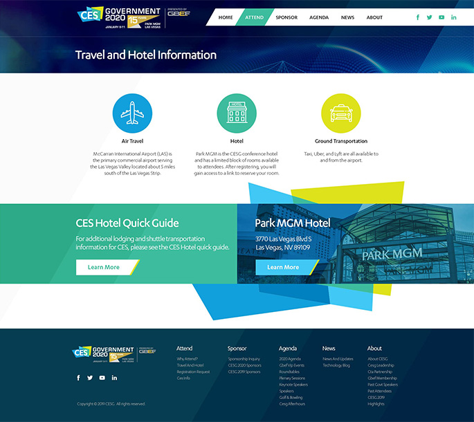 website design for CES for Government