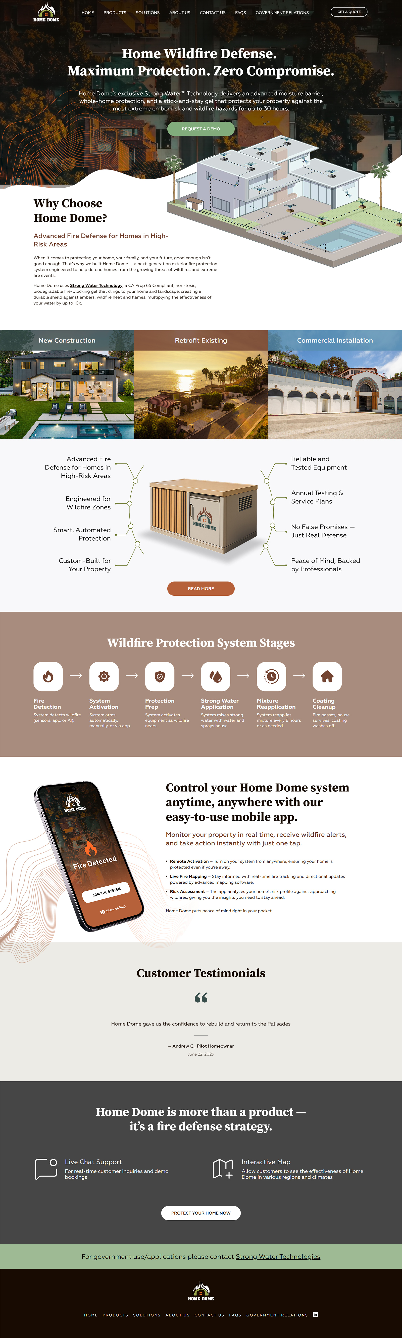 Fire defense technology website design